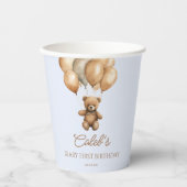 Boho Teddy Bear eerste verjaardagsfeestje Papieren Bekers (Voorkant)