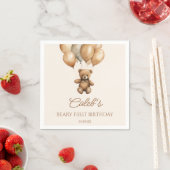 Boho Teddy Bear eerste verjaardagsfeestje Servet (Insitu)