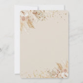 Boho Teddy Bear First Birthday Invitation Kaart (Achterkant)