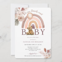 Boho Teddy Bear Girl Pink Barly Wake Baby shower