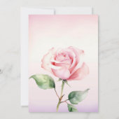 Boho Teddy Bear Girl Pink Bear Floral Birthday Kaart (Achterkant)