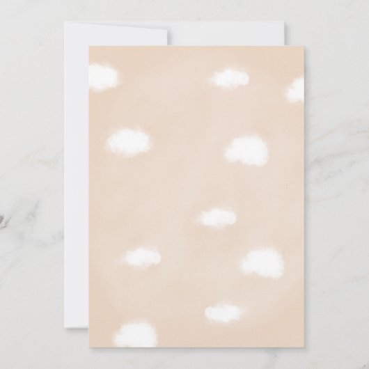 Boho Teddy Bear Hij Zij Jongen of Meisje Geslacht  Kaart (Achterkant)