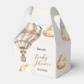 Boho Teddy Bear Luchtballon Sky Wolken Favor Box Bedankdoosjes (Voorkant Zijde)