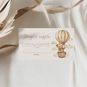 Boho Teddy Bear Luier Raffle Baby shower Informatiekaartje