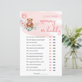 Boho Teddy Bear Mam of Dad Baby Game (Staand voorkant)