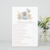 Boho Teddy bear over of onder Baby shower (Staand voorkant)
