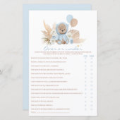 Boho Teddy bear over of onder Baby shower (Voorkant / Achterkant)