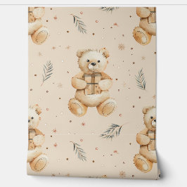 Boho Teddy Bear Pattern Baby kinderkamer Behang