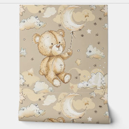 Boho Teddy Bear Pattern Baby kinderkamer Behang