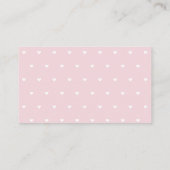 Boho Teddy Bear Pink Baby shower Diaper Raffle Informatiekaartje (Achterkant)