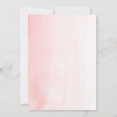 Boho Teddy Bear Pink Barly Wait Girl Baby shower Kaart (Achterkant)