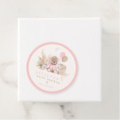 Boho Teddy Bear Pink Teddy Bear Baby shower Gift Bedankjes Labels (In situ)