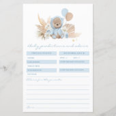 Boho Teddy Bear Predications and Advice Kaart Game (Voorkant)