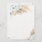 Boho Teddy Bear Sage Green Barly Wait Baby shower Kaart (Achterkant)