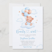 Boho Teddy Bear we kunnen Baby shower afwachten Kaart (Voorkant)