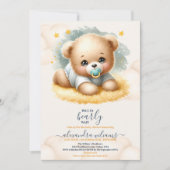 Boho Teddy Bear we kunnen Baby shower afwachten Kaart (Voorkant)