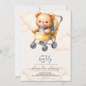 Boho Teddy Bear we kunnen Baby shower afwachten Kaart (Voorkant)