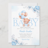 Boho Teddy Bear we kunnen Baby shower afwachten Kaart (Voorkant)