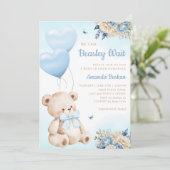 Boho Teddy Bear we kunnen het Baby shower van een Kaart (Staand voorkant)