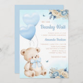Boho Teddy Bear we kunnen het Baby shower van een Kaart (Voorkant / Achterkant)
