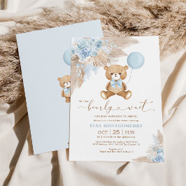 Boho Teddy Bear we kunnen het Baby shower van een Kaart