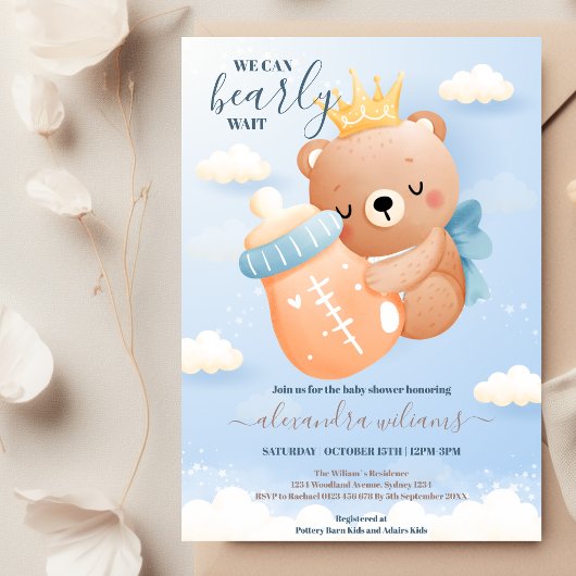 Boho Teddy Bear we kunnen het Baby shower van een  Kaart