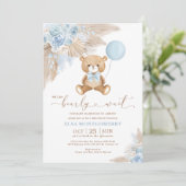 Boho Teddy Bear we kunnen het Baby shower van een  Kaart (Staand voorkant)