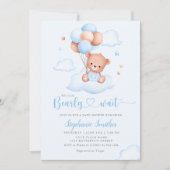 Boho Teddy Bear we kunnen wachten op Baby shower I Kaart (Voorkant)