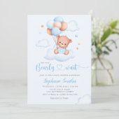 Boho Teddy Bear we kunnen wachten op Baby shower I Kaart (Staand voorkant)
