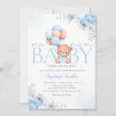 Boho Teddy Bear we kunnen wachten op Baby shower I Kaart (Voorkant)