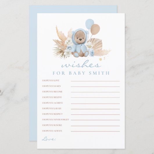 Boho Teddy Bear wil Baby gamen (Voorkant / Achterkant)