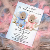Boho Teddy Bears Roze Blauw Geslacht Kaart