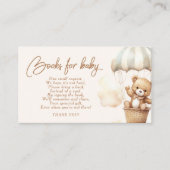 Boho Teddy beerboeken voor baby ticket Informatiekaartje (Voorkant)