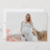 Boho Teddy Polar Beer Pink Pampa Grass Baby shower Kaart (Achterkant)