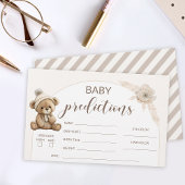 Boho teddy voorspelt het baby shower briefpapier