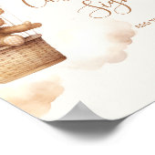 Boho teddybeer baby shower Custom Poster (Hoek)