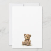 Boho Teddybeer Baby Shower Kaart (Achterkant)