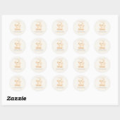 Boho Teddybeer Baby Shower Ronde Sticker (Vel)