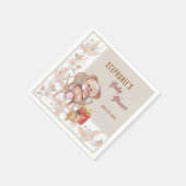 Boho Teddybeer Baby Shower Servet (Hoek)