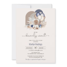 Boho Teddybeer & Ballonnen Bearly Wait Baby Shower