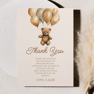 Boho teddybeer Beary eerste 1e verjaardag Bedankkaart