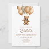 Boho teddybeer Beary eerste 1e verjaardag Kaart (Voorkant)