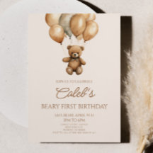 Boho teddybeer Beary eerste 1e verjaardag