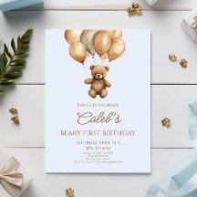 Boho teddybeer Beary eerste 1e verjaardag