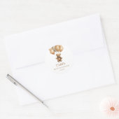Boho teddybeer Beary eerste 1e verjaardag Ronde Sticker (Envelop)
