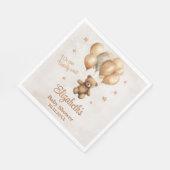 Boho Teddybeer met ballonnen Baby shower Servet (Hoek)