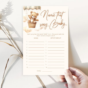 Boho Teddybeer Naam dat nummer baby shower spel
