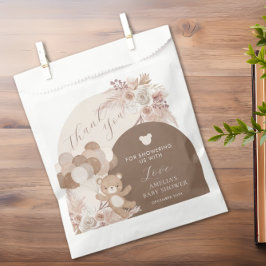 Boho teddybeer wacht bijna Baby shower dank je wel Bedankzakje