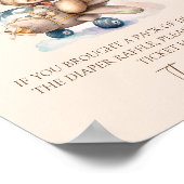 Boho Teddybeer We kunnen bijna wachten luierloteri Poster (Hoek)