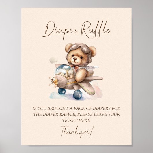 Boho Teddybeer We kunnen bijna wachten luierloteri Poster (Voorkant)